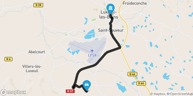 Itinéraire vers Luxeuil-les-Bains