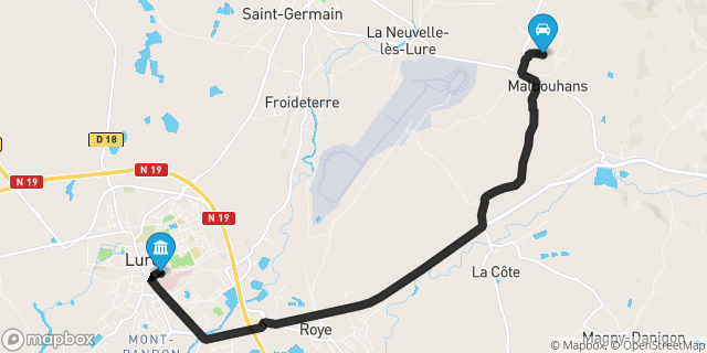 Itinéraire vers Luré