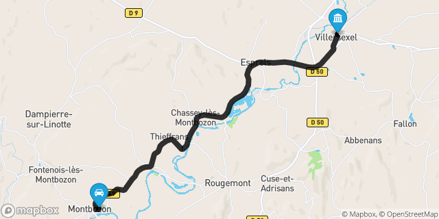Itinéraire vers Villersexel