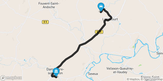 Itinéraire vers Dampierre-sur-Salon