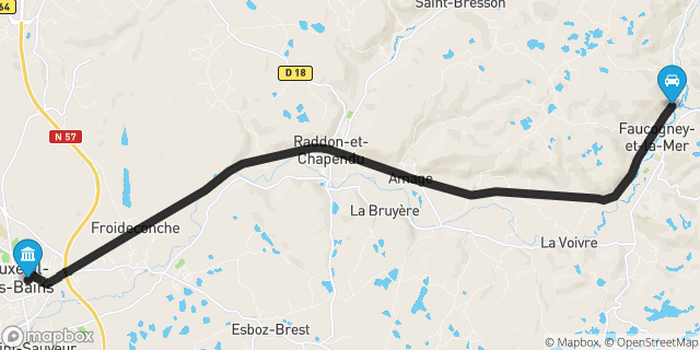 Itinéraire vers Luxeuil-les-Bains