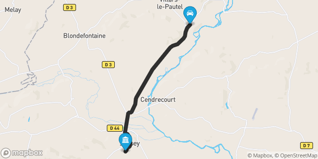 Itinéraire vers Jussey