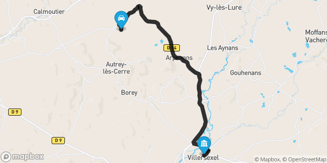 Itinéraire vers Villersexel