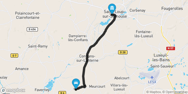 Itinéraire vers Saint-Loup-sur-Semouse