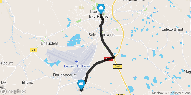 Itinéraire vers Luxeuil-les-Bains