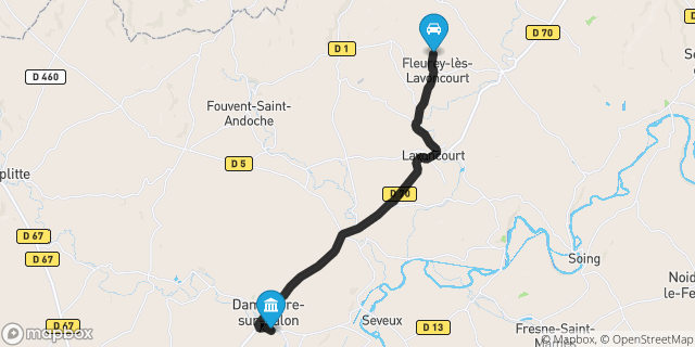 Itinéraire vers Dampierre-sur-Salon