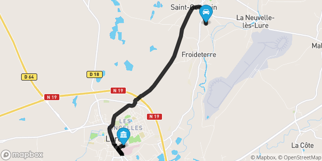 Itinéraire vers Luré