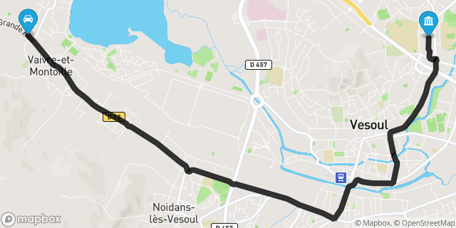 Itinéraire vers Vesoul