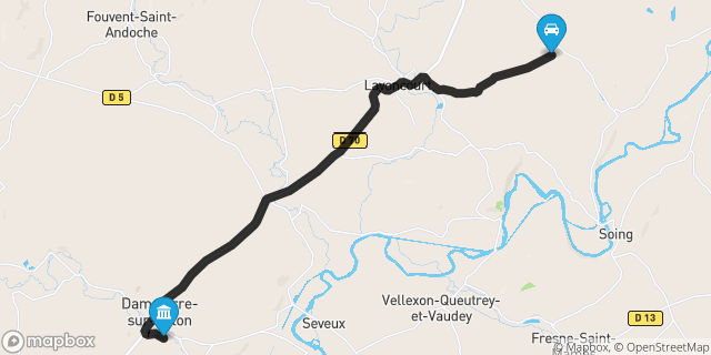 Itinéraire vers Dampierre-sur-Salon