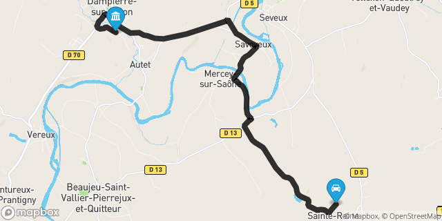 Itinéraire vers Dampierre-sur-Salon