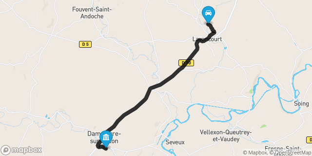 Itinéraire vers Dampierre-sur-Salon
