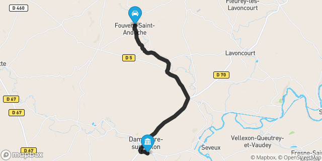 Itinéraire vers Dampierre-sur-Salon