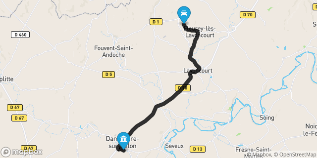 Itinéraire vers Dampierre-sur-Salon