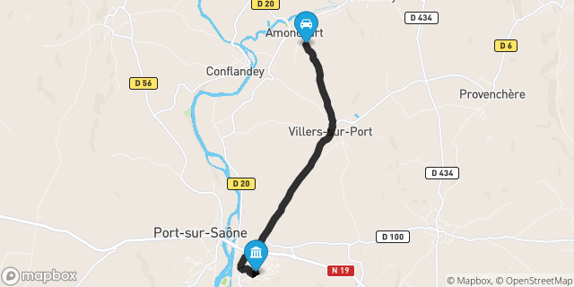Itinéraire vers Port-sur-Saône