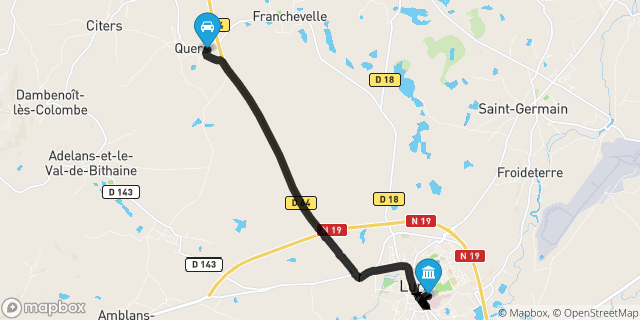 Itinéraire vers Luré