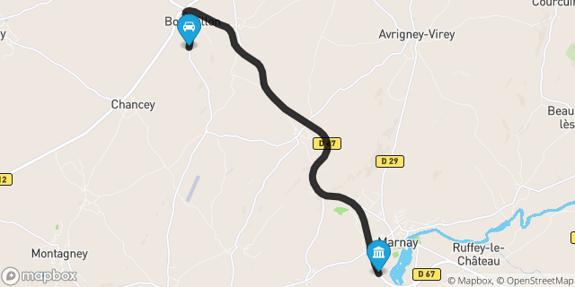 Itinéraire vers Marnay