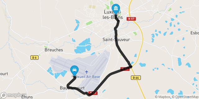 Itinéraire vers Luxeuil-les-Bains