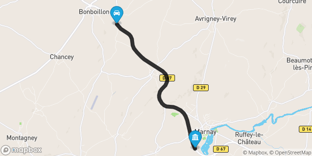 Itinéraire vers Marnay