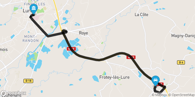 Itinéraire vers Luré