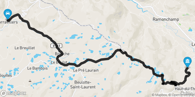 Itinéraire vers Le Thillot