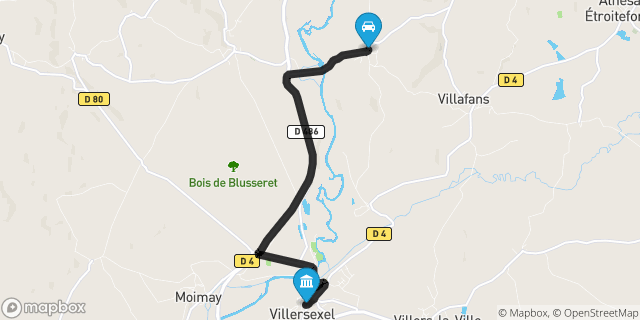 Itinéraire vers Villersexel