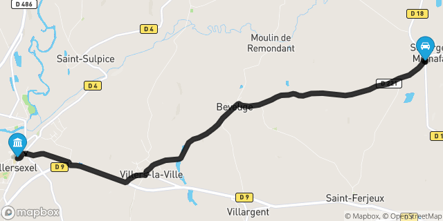 Itinéraire vers Villersexel