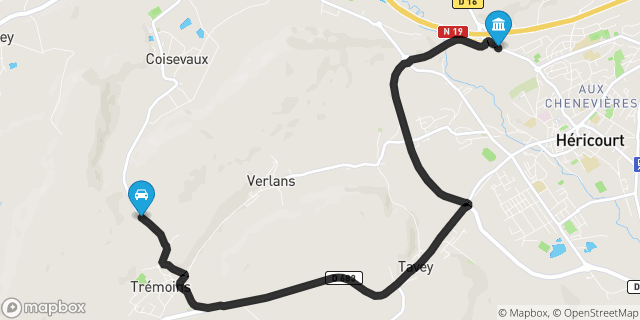 Itinéraire vers Héricourt