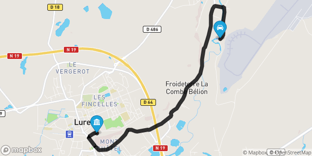 Itinéraire vers Luré