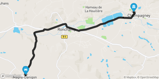 Itinéraire vers Champagney