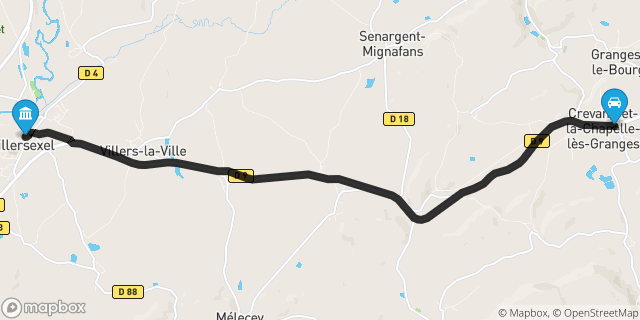 Itinéraire vers Villersexel