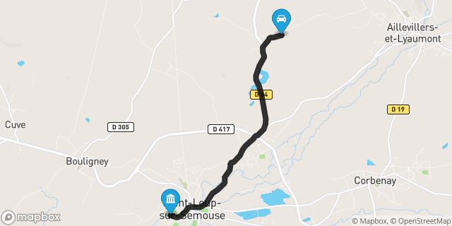 Itinéraire vers Saint-Loup-sur-Semouse