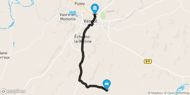 Itinéraire vers Vesoul