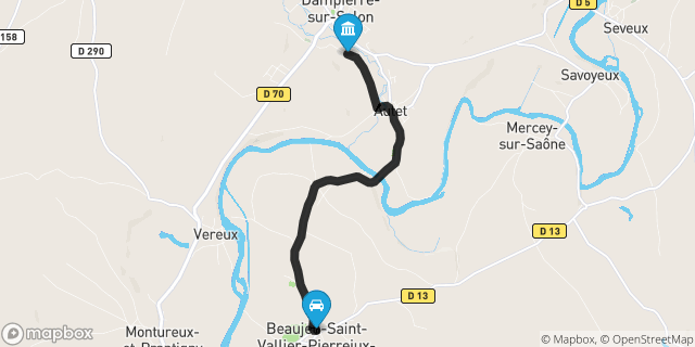 Itinéraire vers Dampierre-sur-Salon