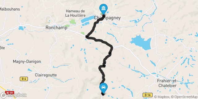 Itinéraire vers Champagney