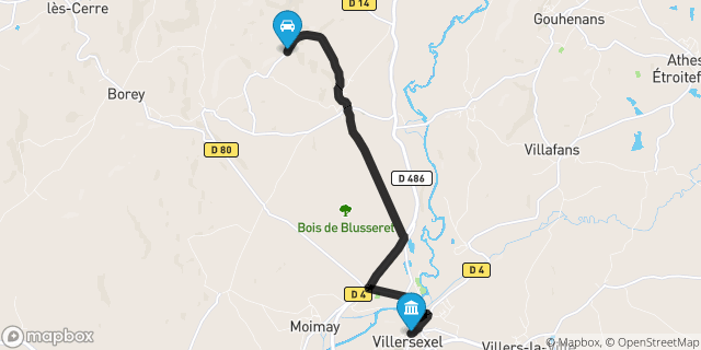 Itinéraire vers Villersexel
