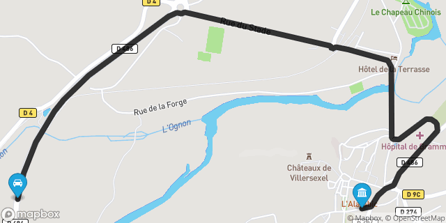Itinéraire vers Villersexel