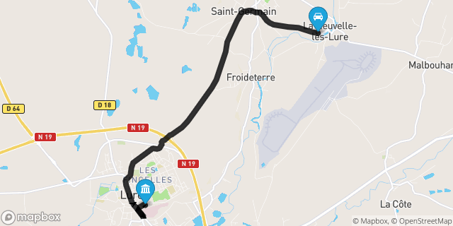 Itinéraire vers Luré