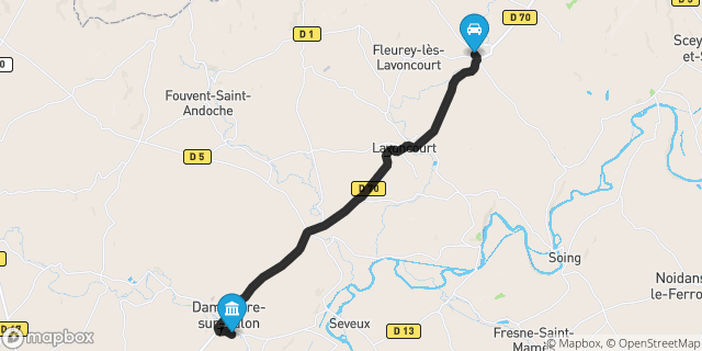 Itinéraire vers Dampierre-sur-Salon
