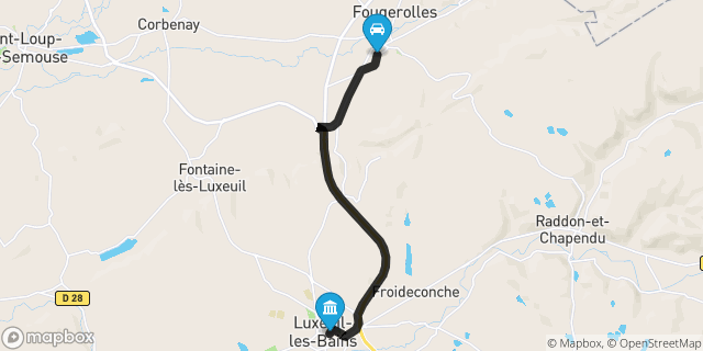 Itinéraire vers Luxeuil-les-Bains