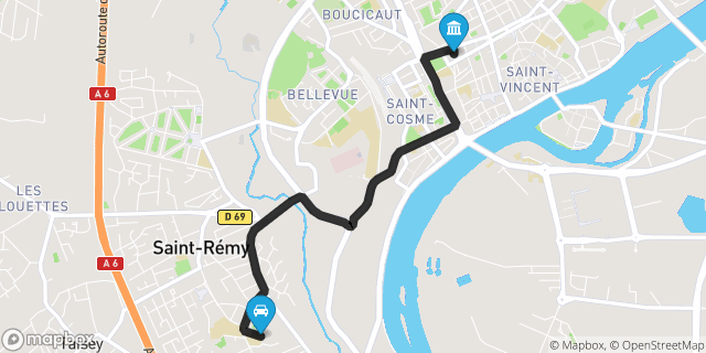 Itinéraire vers Chalon-sur-Saône