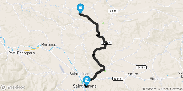 Itinéraire vers Saint-Girons