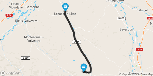 Itinéraire vers Lézat-sur-Lèze