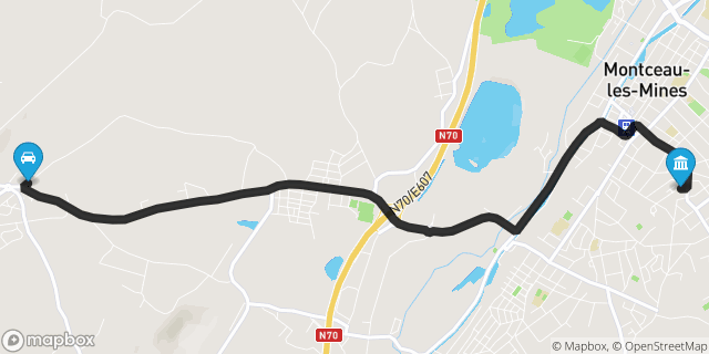 Itinéraire vers Montceau-les-Mines