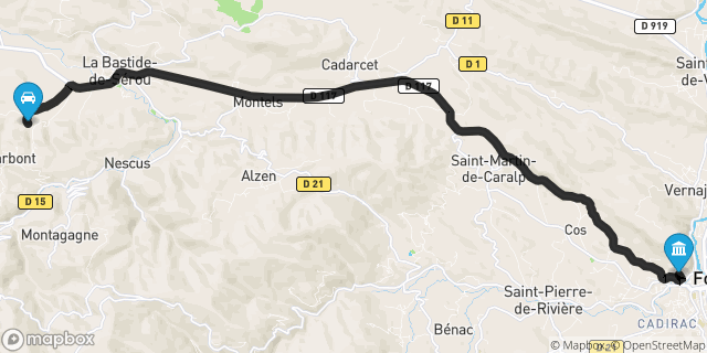 Itinéraire vers Foix