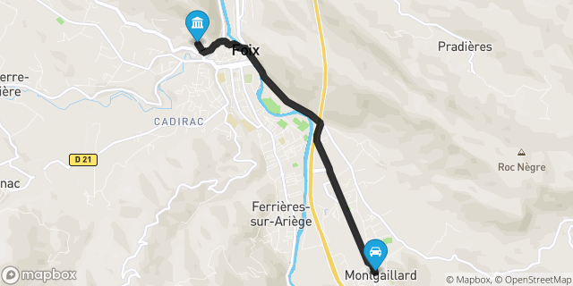 Itinéraire vers Foix