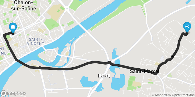 Itinéraire vers Chalon-sur-Saône
