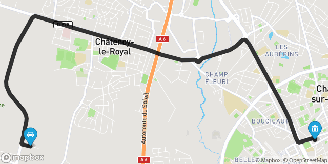 Itinéraire vers Chalon-sur-Saône