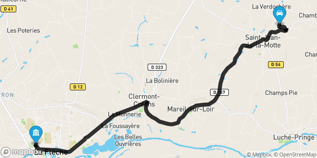 Itinéraire vers La Flèche