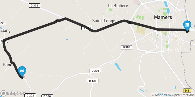 Itinéraire vers Mamers
