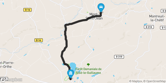 Itinéraire vers Sillé-le-Guillaume